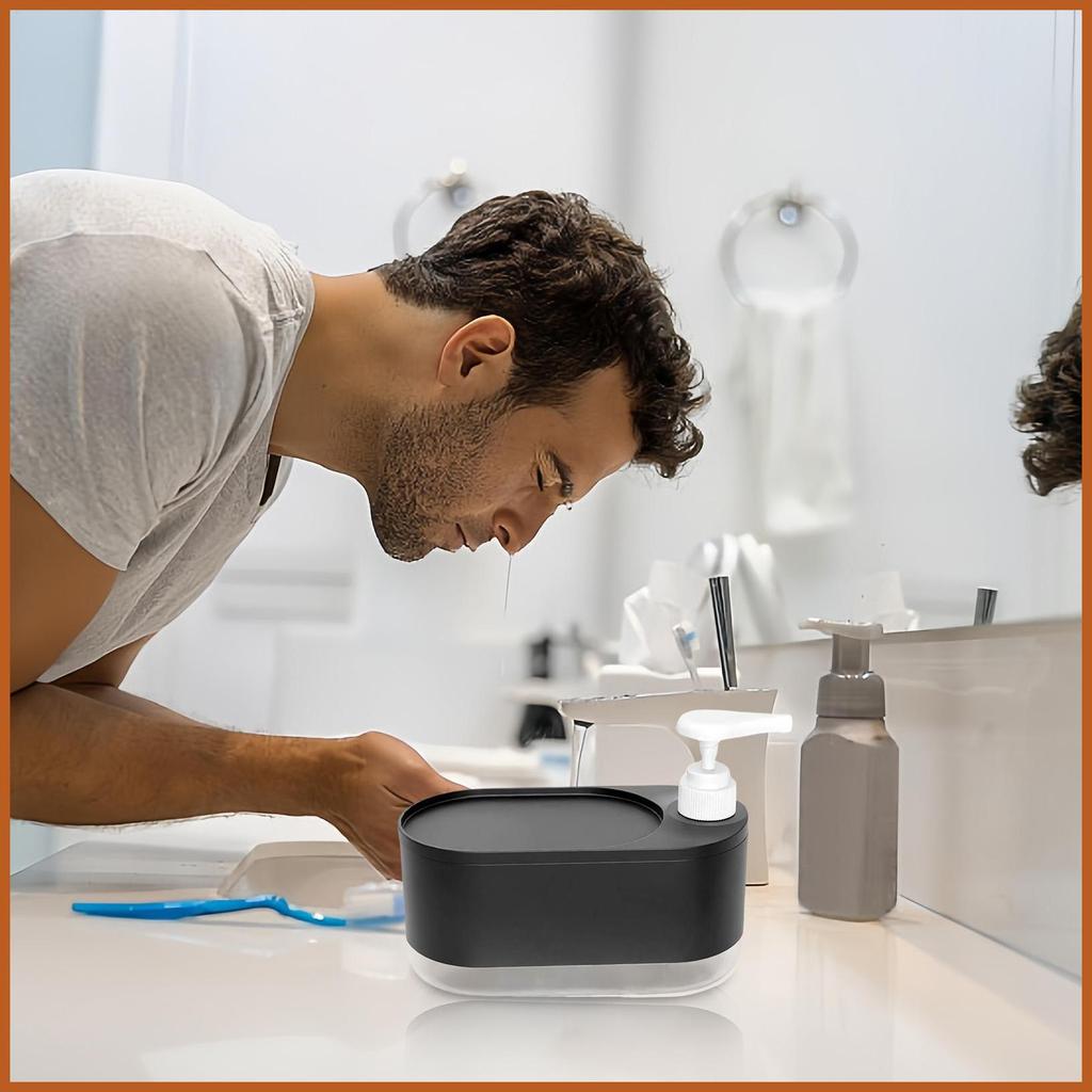 Soap Dispenser with Sponge Holder Conditioner Dispenser Soap Storage ...