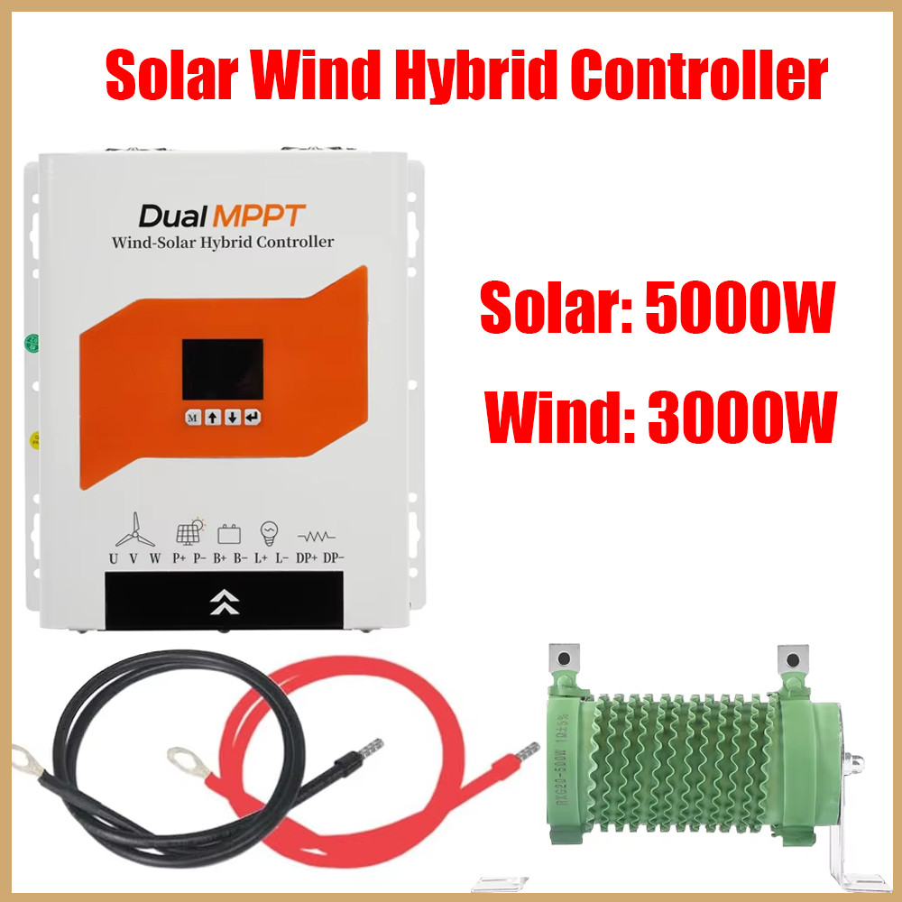 Dual MPPT Wind Solar Hybrid Controller 5000W 12V 24V 48V Power System ...