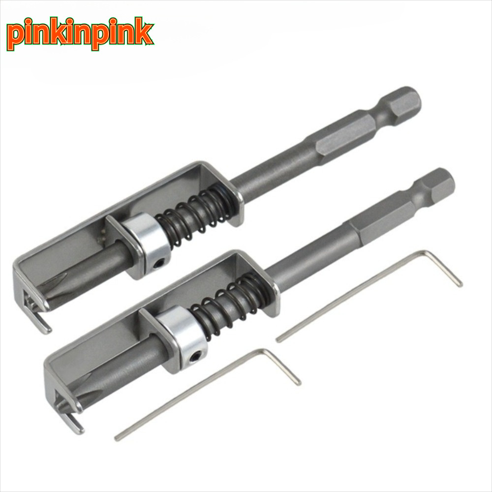 PINKINPINK Drill Bit, Portable SingleHand Operation Spring Positioning ...