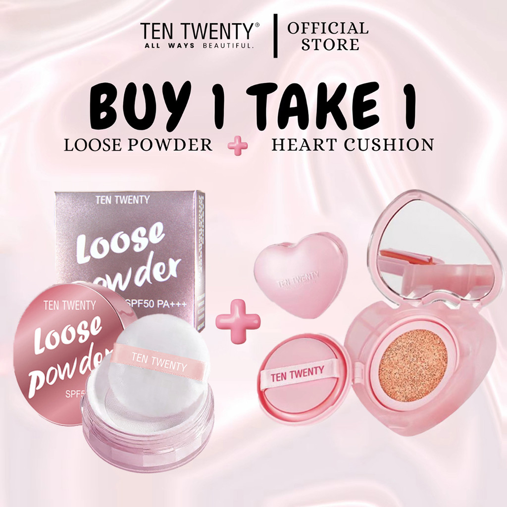 TEN TWENTY BB Cushion Foundation + 24H Waterproof Loose Powder Oil ...