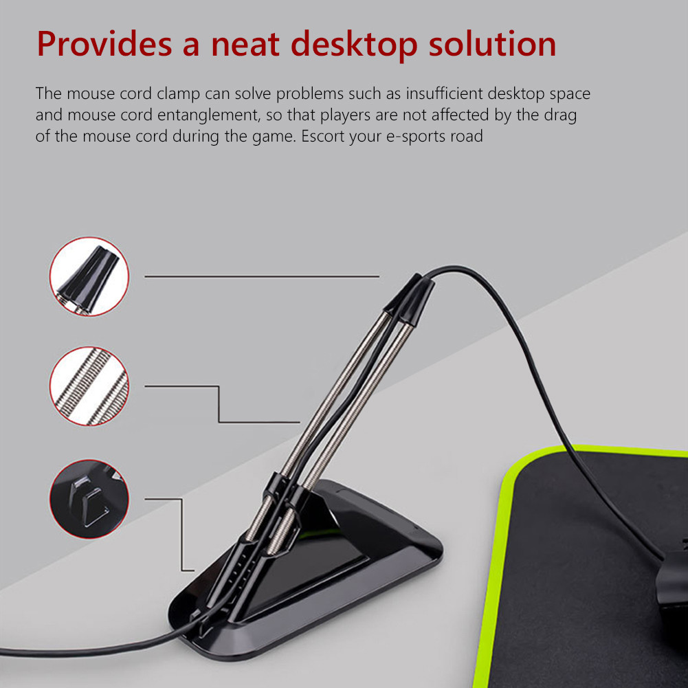 Desktop Bungee Cord Cable Gaming Organizer Clamp PC Notebook Bracket ...