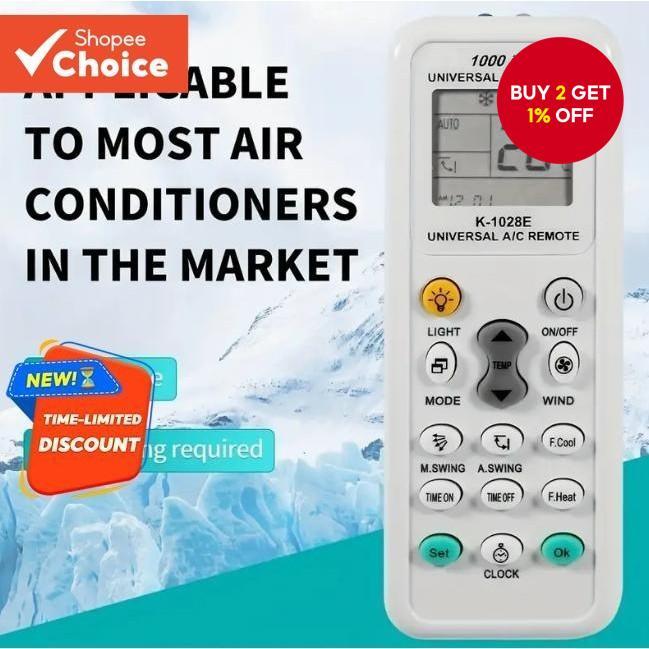 Universal Air Conditioner Remote Control 1000 in 1 AC Digital LCD ...