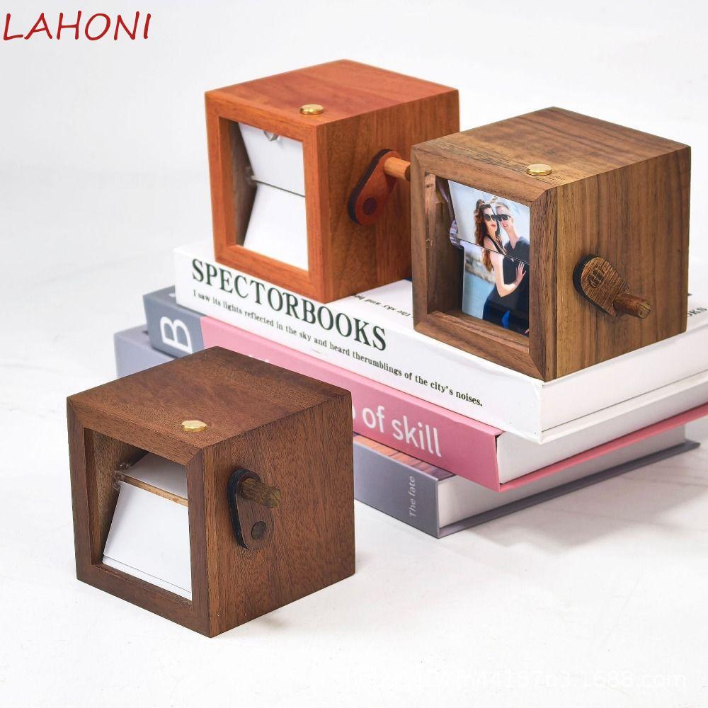 CURTES Hand Crank Photo Flip Book Frame, Luminous 8/16 Photos DIY ...