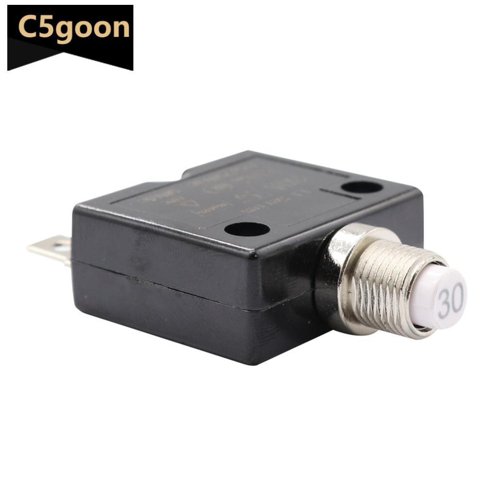 C5GOON 12V 5A10A 15A 20A 30A Push Button Resettable Thermal Circuit ...