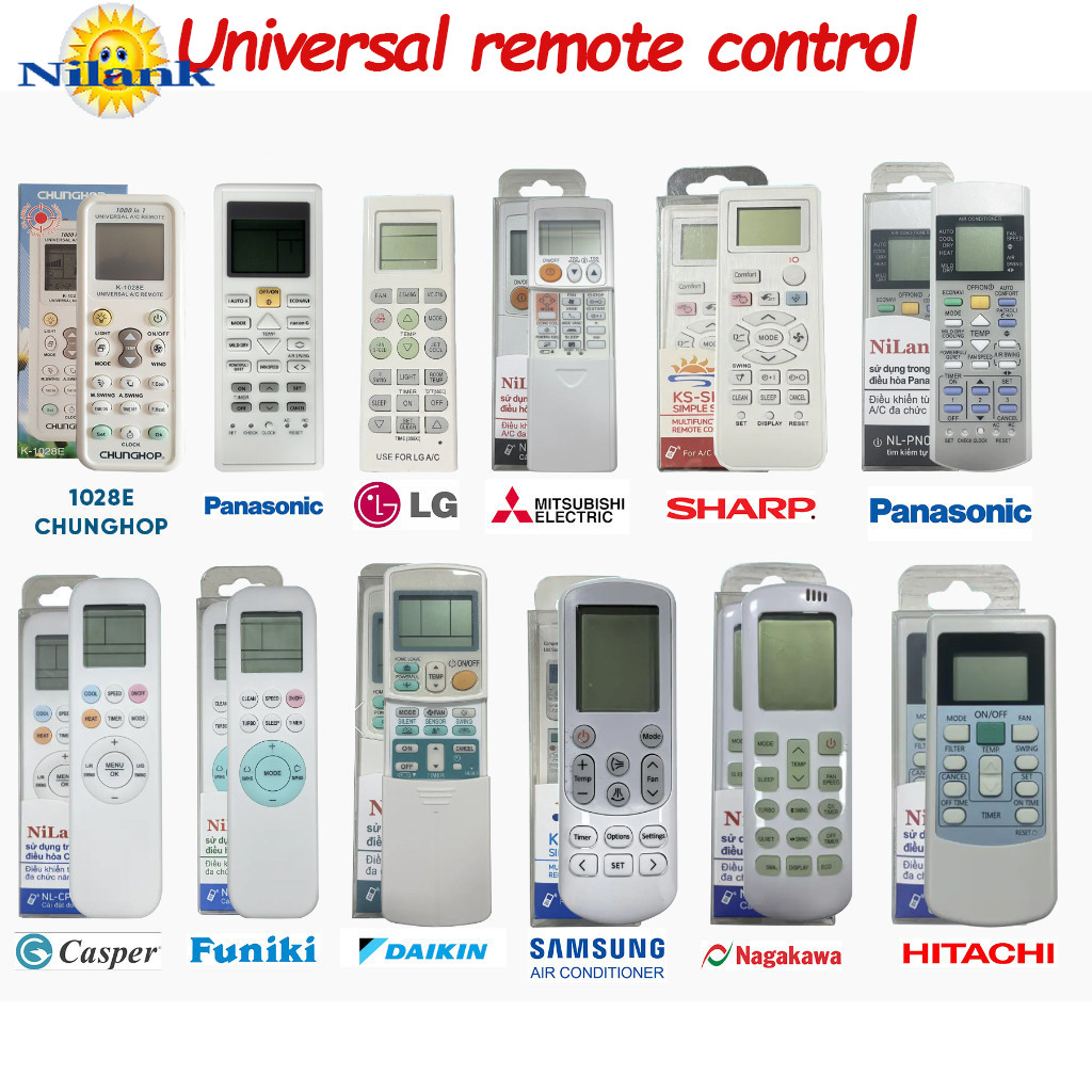 [Niank] Universal Air Conditioner Remote Control Suitable for Split Air ...