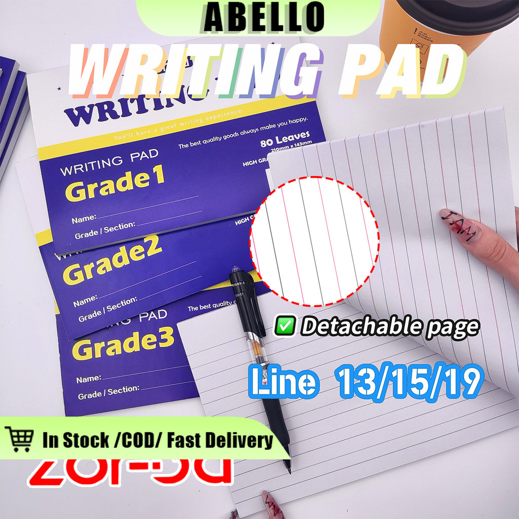 10Pcs ZOFDA Writing Pad Intermediate Pad Grade1-4 Bond Paper 80 Sheets ...