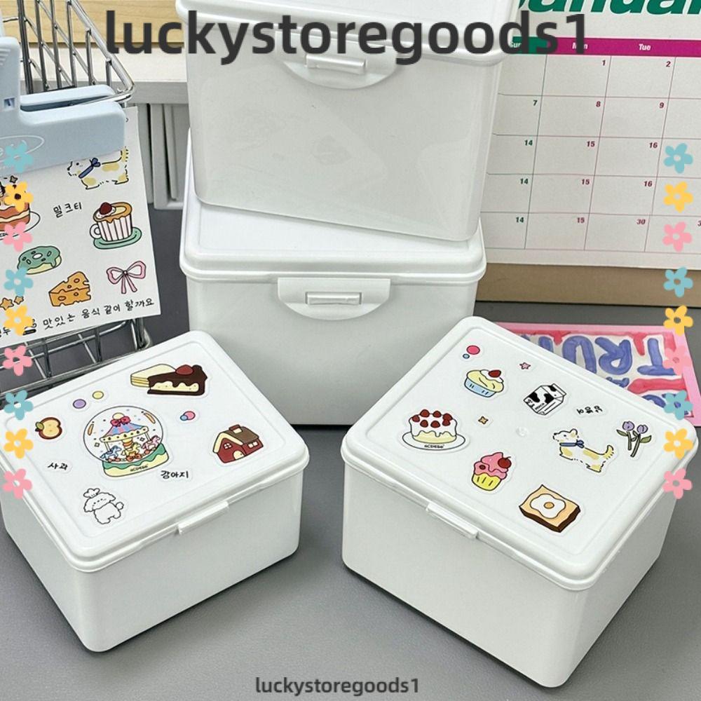 LUCKYSTOREGOODS Storage Box, White Photocard Collection Box, ID Card ...