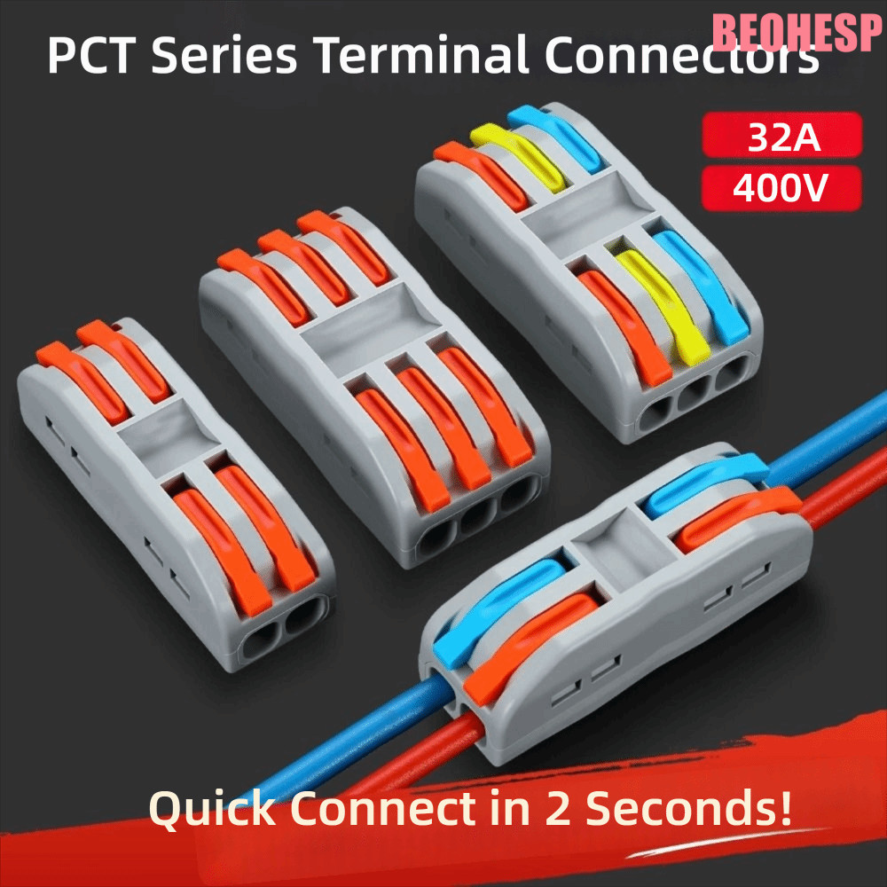 BEOHESP Quick Wire Connectors, PCT Universal Quick Terminal Block, Push ...