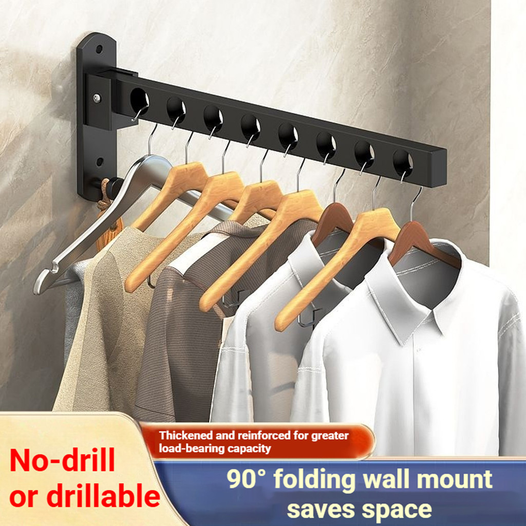 Foldable, concealed clothes drying rack for balconies and windows ...