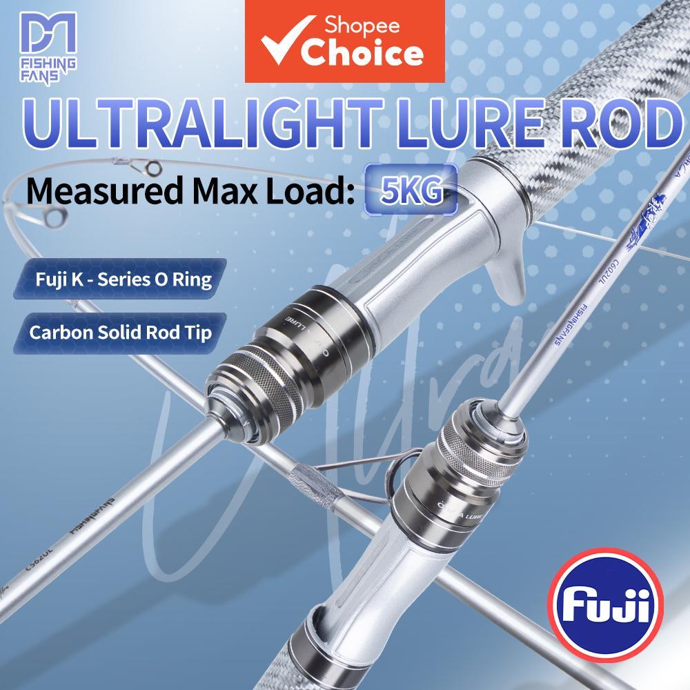 FISHINGFANS ORCA Carbon Handle Sliver Painting LS/FUJI O Guide UL ...