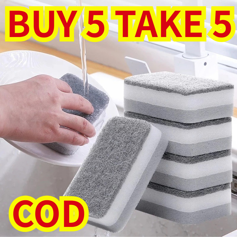 10PCS Sponge Dishwashing Tools Sponge Block Magic Sponge waist type ...