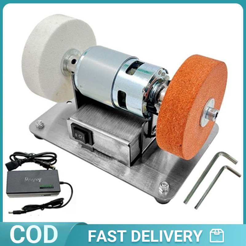 EU Plug 100W Double Grinder Machine Motor Mini Coarse and Fine ...