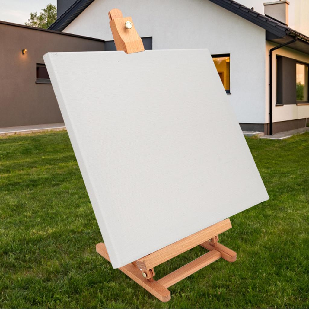 justgogo Small Wooden Easel Table Adjustable Tabletop H Frame Studio ...