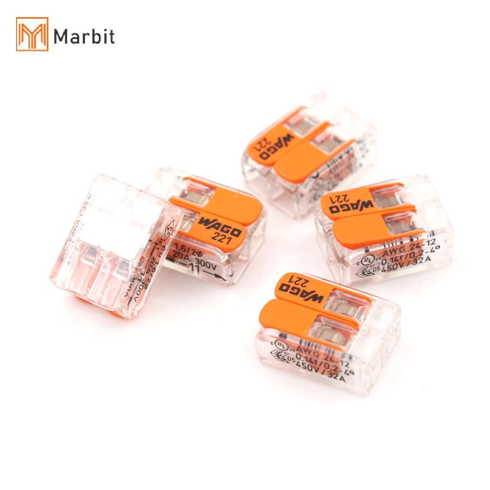 JCSYFAC Hot 5Pcs Sale Wago 221-412 LEVER-NUTS 2 Conductor Compact ...