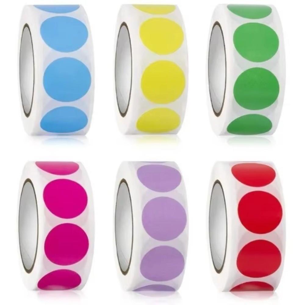 JONYPH Color Coding Labels, 19mm Round Coated Paper Color Round ...