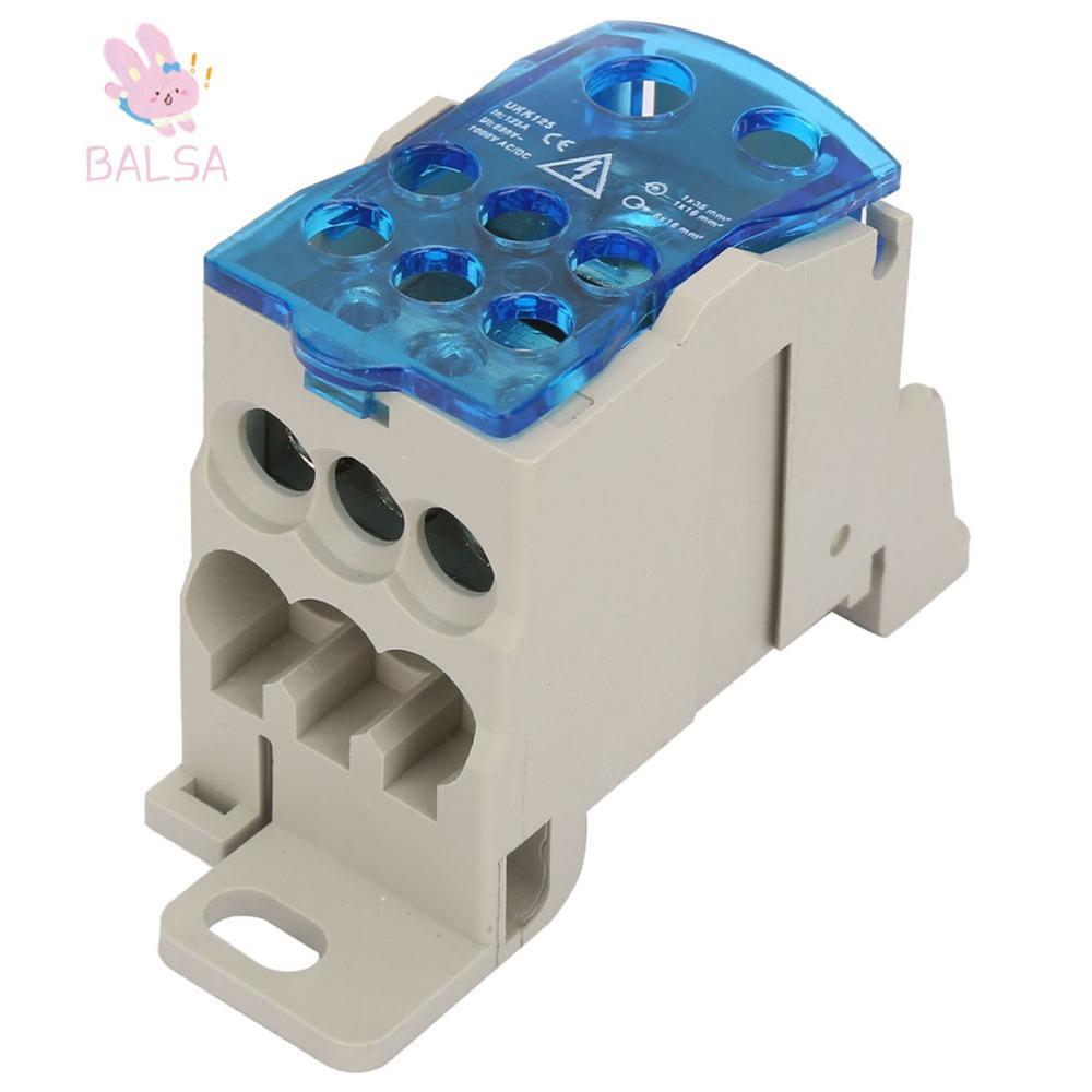 BALSA DIN Rail Terminal Block, Blue Brass Conductor Terminal Block ...