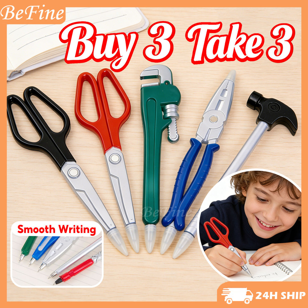 Creative Ballpoint Pen Set Hardware Tool Shaped Pens with Smooth Black ...