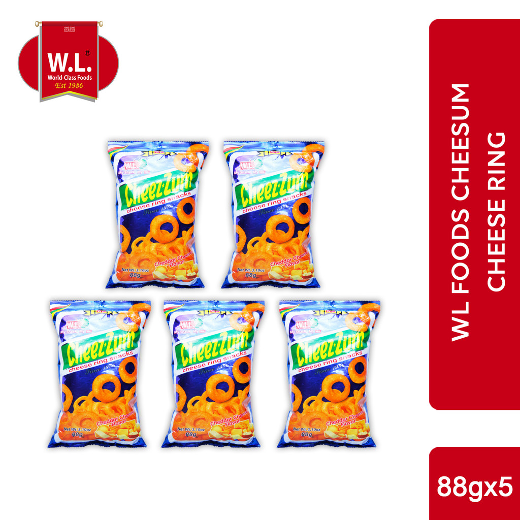 WL FOODS Cheesum Cheese Ring 88g x 5 | Shopee Philippines