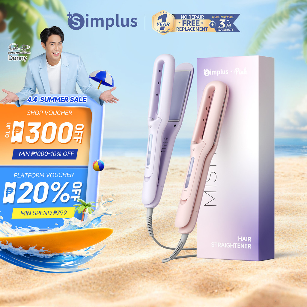 Simplus Hair Straightener Flat Iron Hair Curler 2 in 1 Professional ...