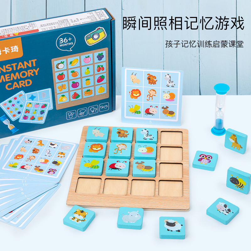 Montessori Right Brain Development Training Card Photo Memory Board ...