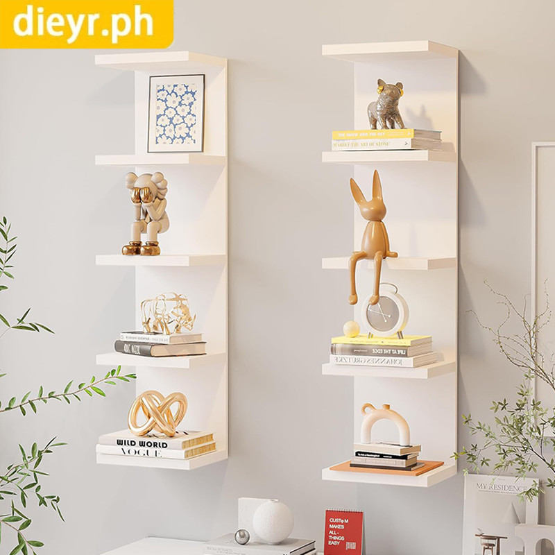 Wooden Wall Rack Wooden Shelf Wall Mount Storage Rack Hanging Display ...