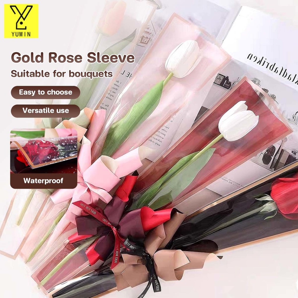 Single Flower Packaging Plastic OPP Bouquet Packaging Bag Floral ...