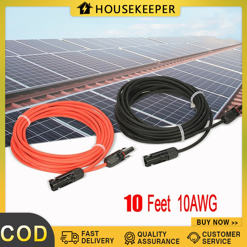 10/20/30 Feet 10/12AWG Solar Panel Extension Cable Wire with MC4 Female ...