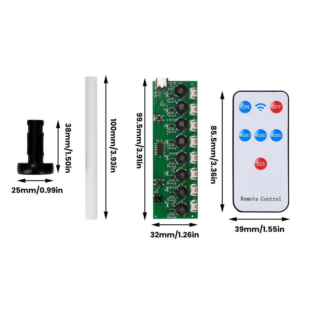 Pcbfun DC 5V Eight Spray Humidifier Module Atomization Control Board ...