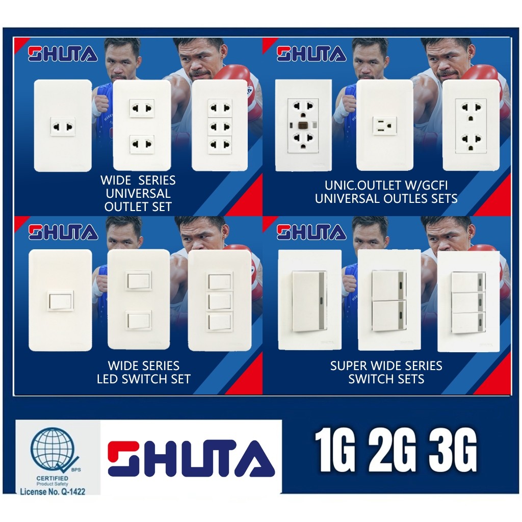 Shuta Switch Outlet Wide Series Universal Socket Home Light Switch Wall ...