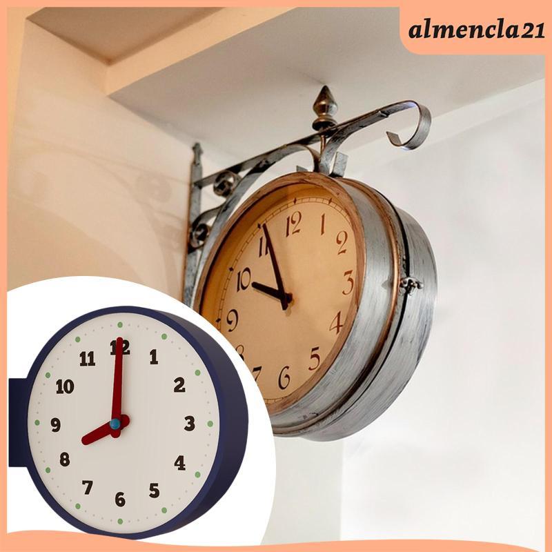[Almencla] Unique Modern Corner Wall Clock Double Sided Silent Resin ...