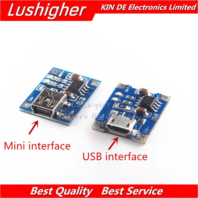 20pcs USB 5V 1A TP4056 Lithium Battery Charger Module Charging Board ...