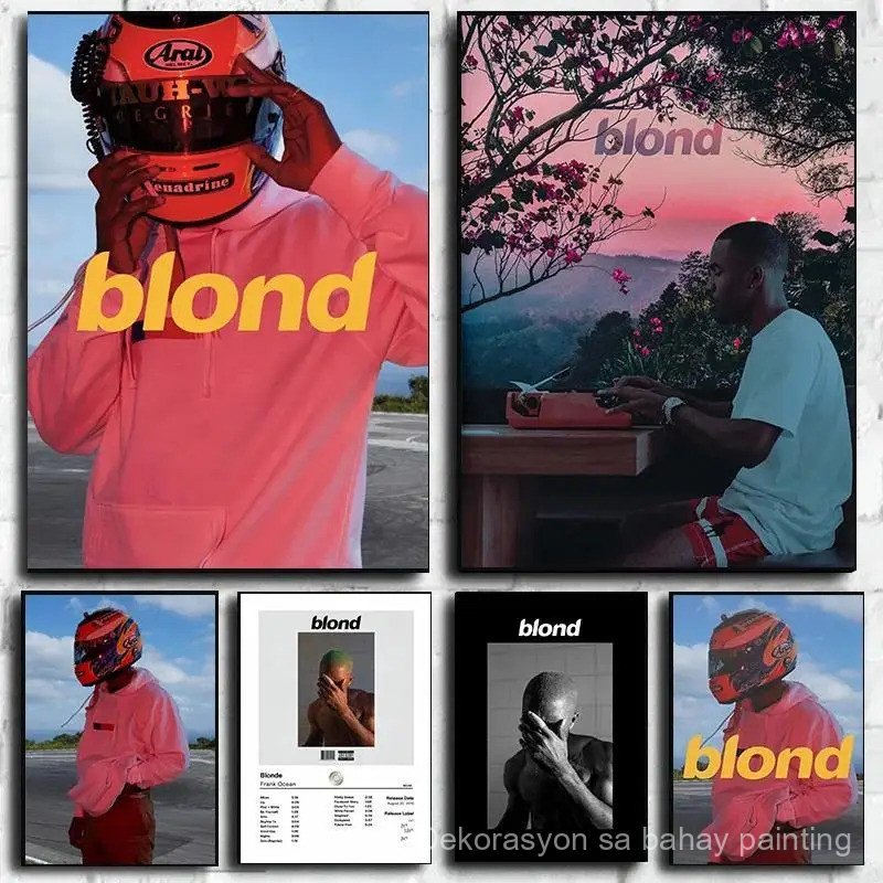 Frank Blond Helmet Rapper Hip Hop Music Album Poster Vibrant Pop Art ...