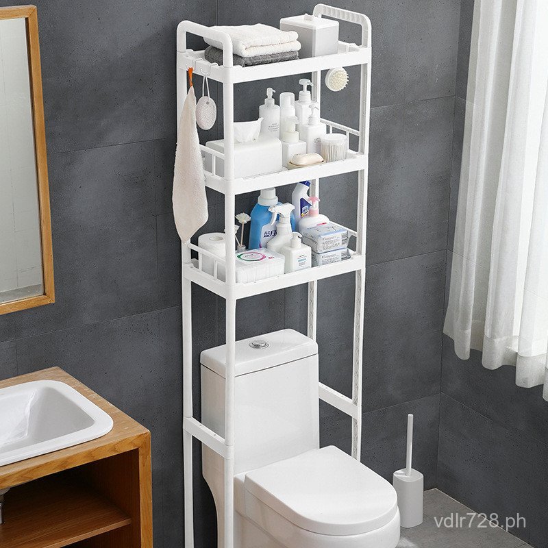 Overhead Toilet Bathroom Shelf Storage Rack Behind Floor-standing ...