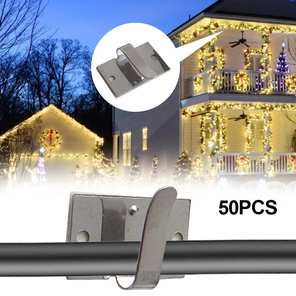 50pcs Wire Clips for Outdoor String Lights， Easy to Install #LEISU-PH # ...