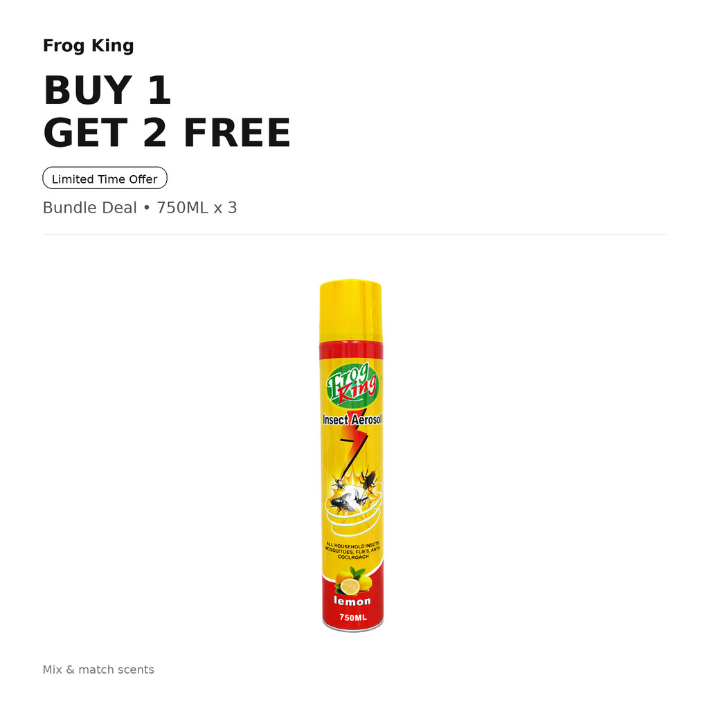 Frog king Mosquito Killer Spray 750ml | Cockroach Ant Fly Insecticide ...