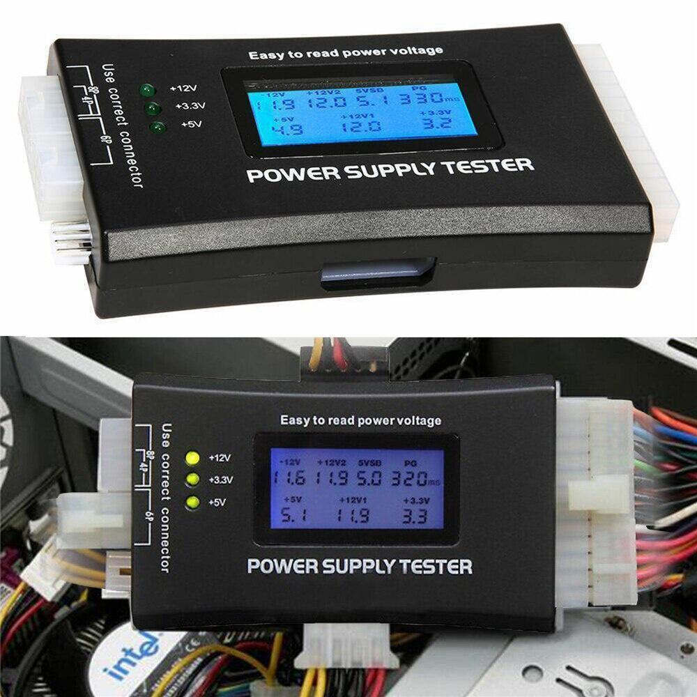 Digital LCD Display PC Computer 20/24 Pin LCD Power Supply Tester Check ...