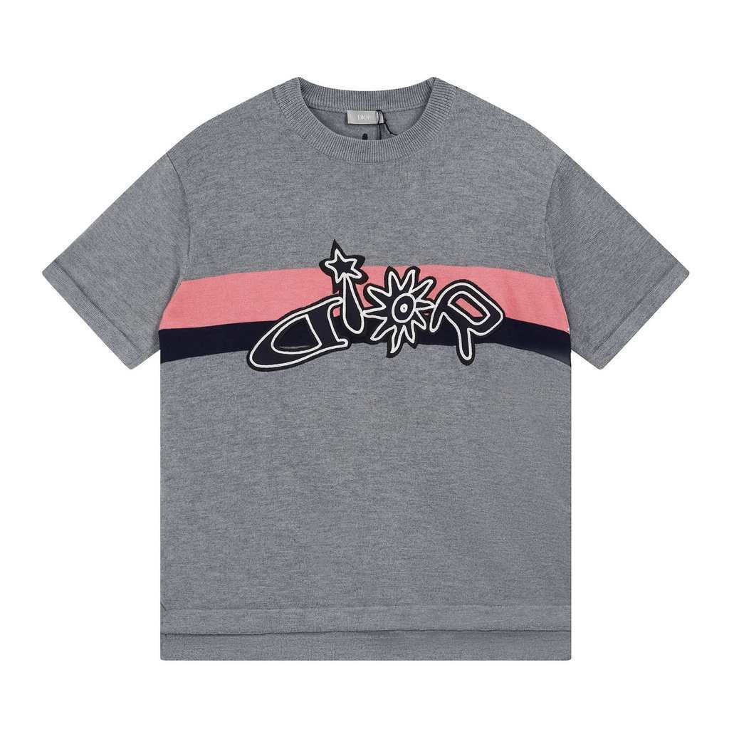 Street Style Men T Shirt 2026.2026Dior Men's and Women's Printed T Shirt Trendy T T-shirt Casual T ...