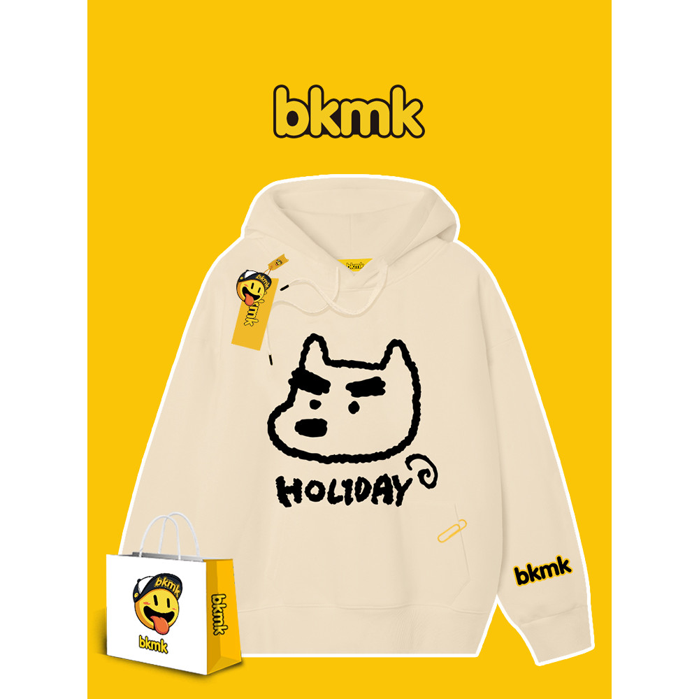 Bkmk Couple Spring Big Brand Smiley Face Hooded Sweatshirt Men's ...