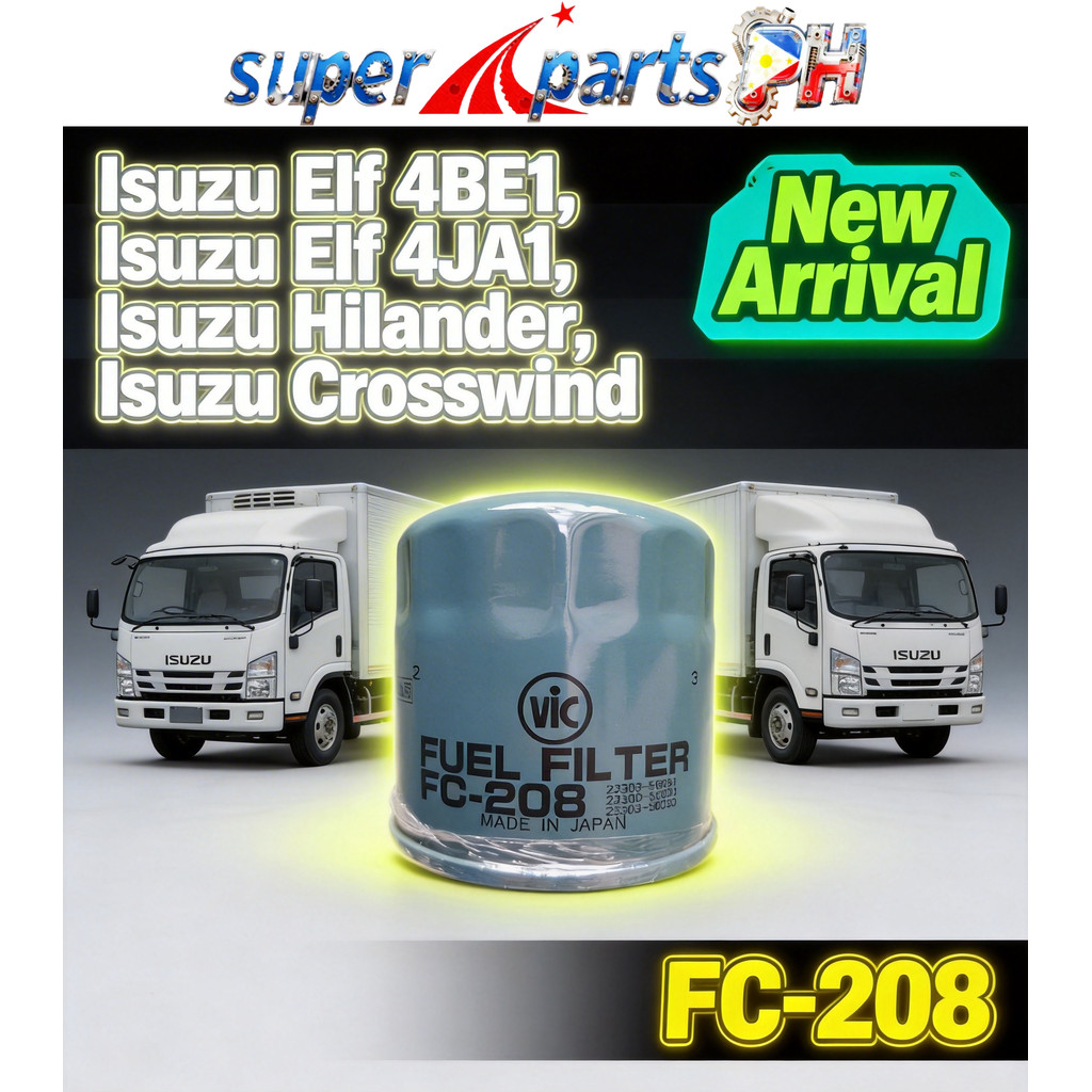 Fuel Filter FC-208 for Isuzu elf 4BE1 | 4JA1 | Hilander | Crosswind ...