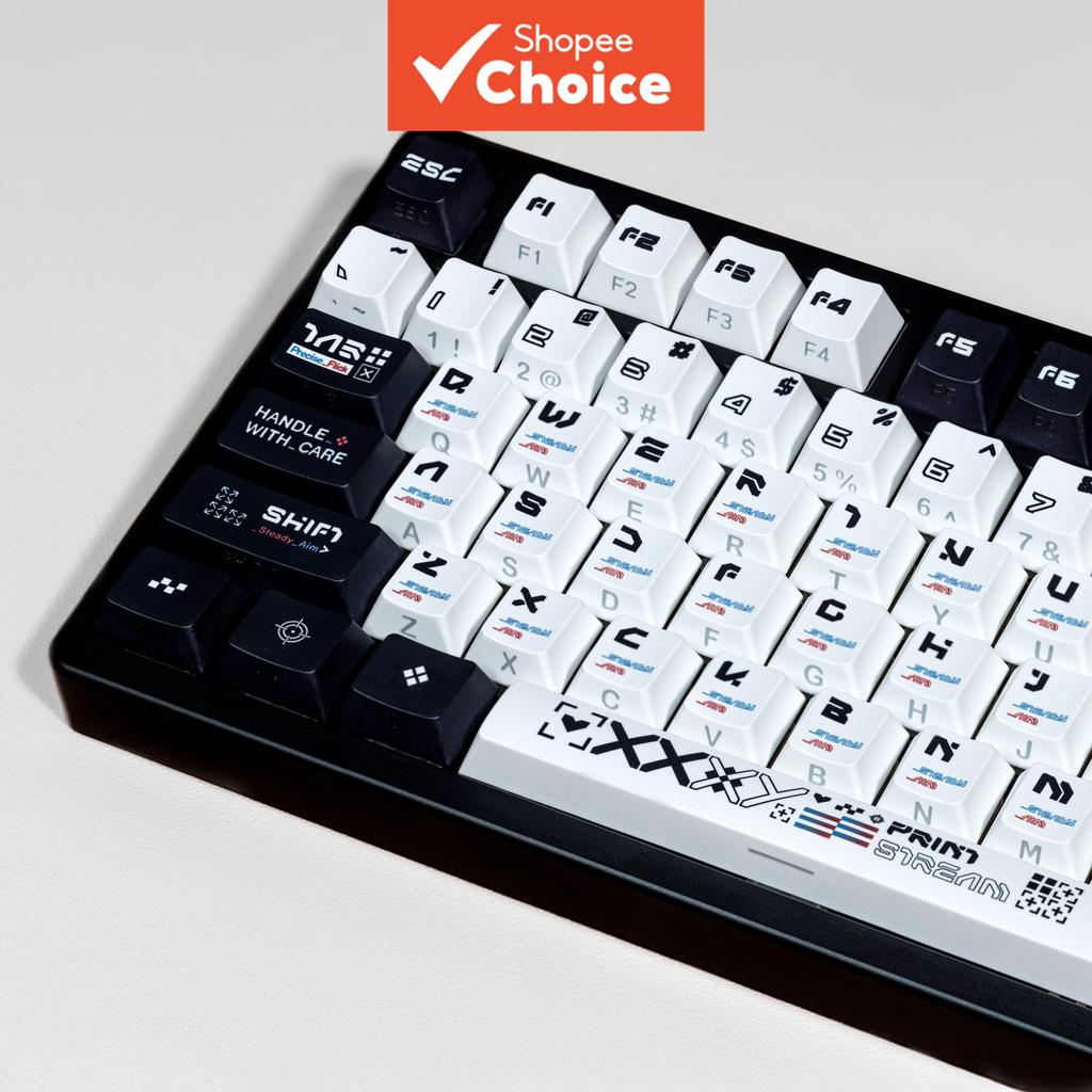 Print Stream Keycaps Dye-Sub PBT Side light Cherry Profile EN/KR/JP/ES ...
