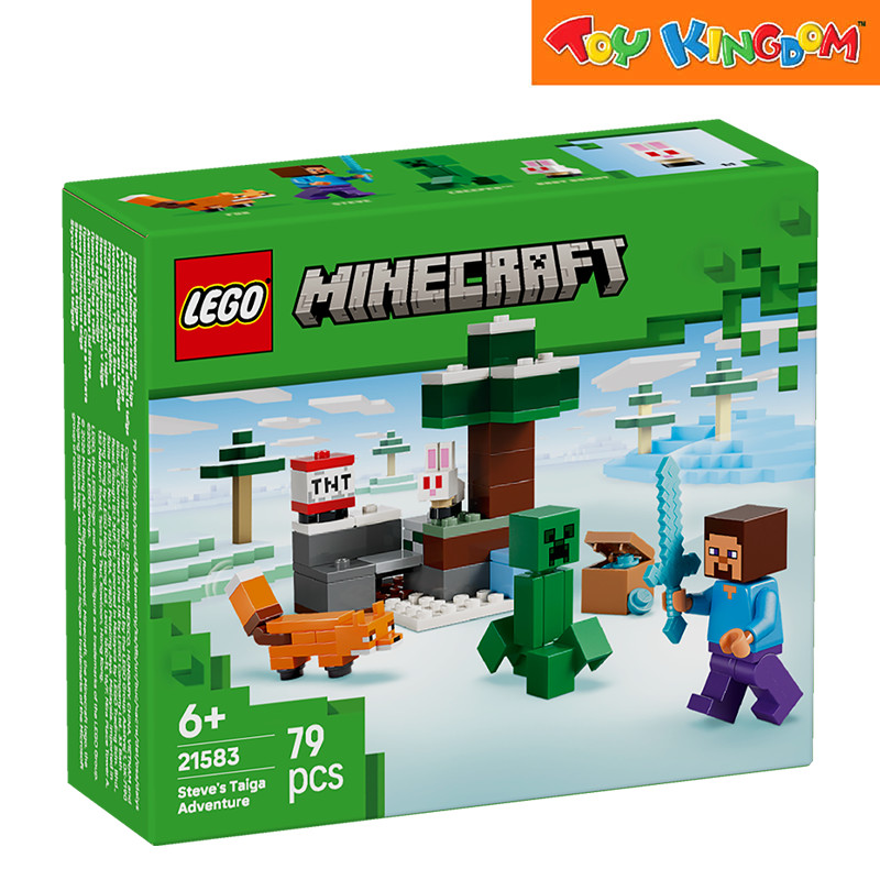 LEGO Minecraft 21583 Steve's Taiga Adventure 79 pieces Building Blocks ...