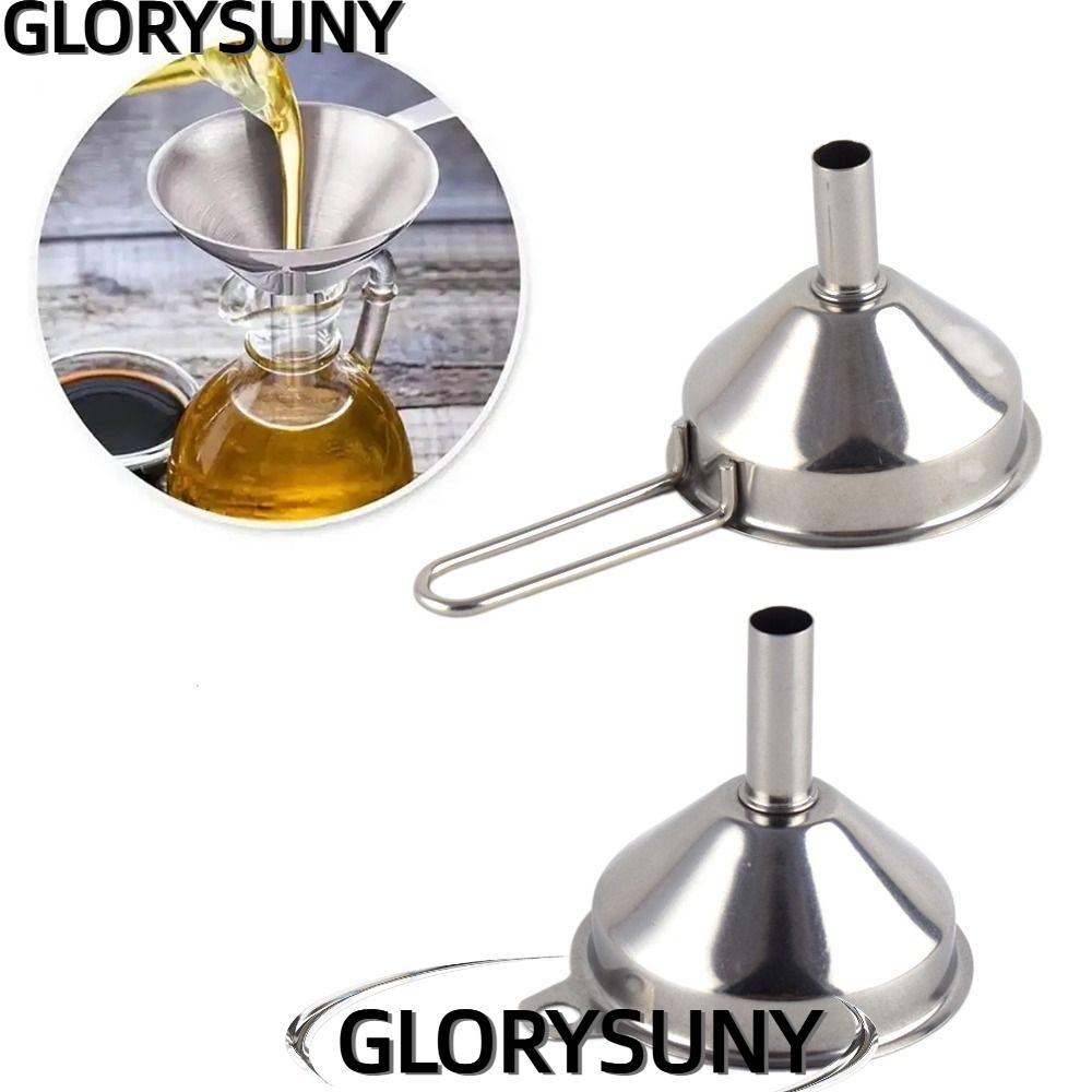 GLORYSUNY Stainless Steel Funnel, Spice Cooking Oil Filter Wide Mouth ...