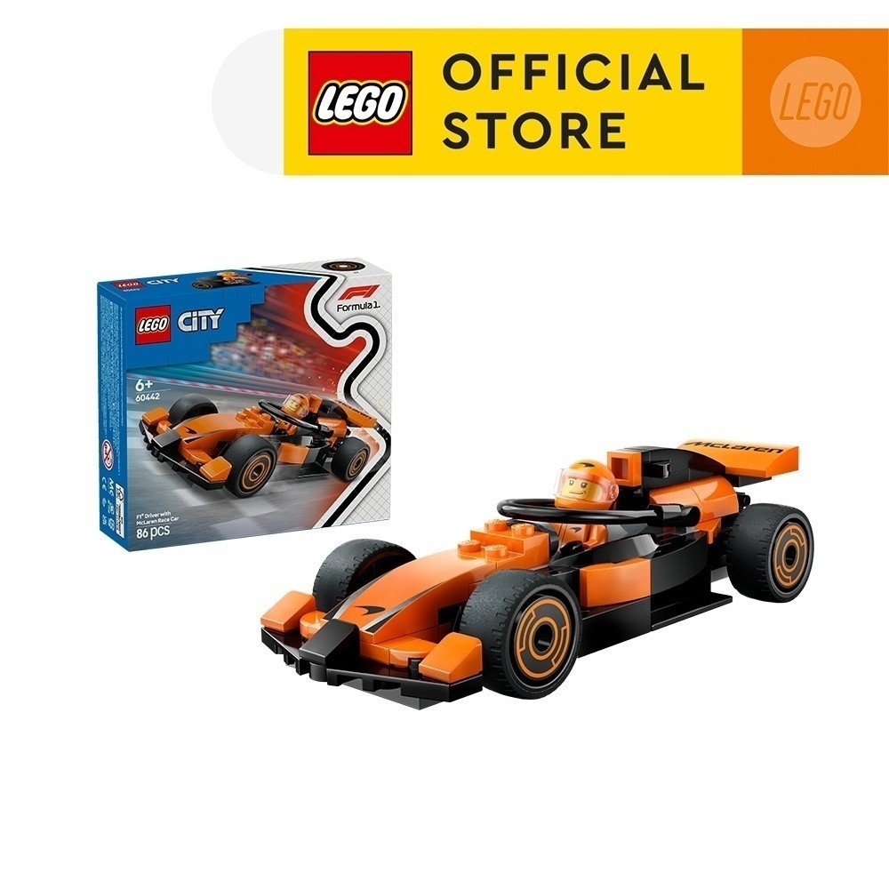 LEGO City 60442 F1️ Driver with Mclaren race Car (86 Pieces) | Shopee ...