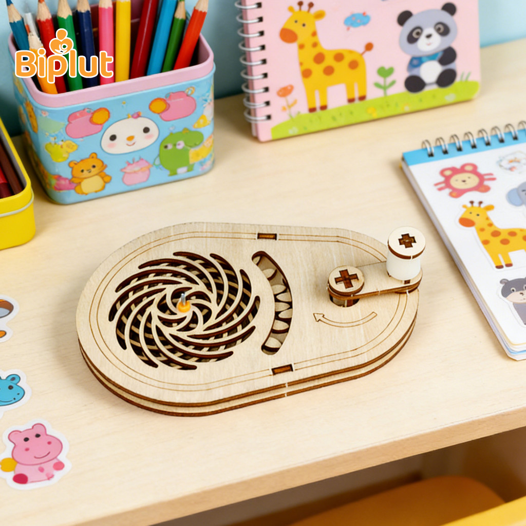 3d Visual Illusion Puzzle Gear Turntable Toy 3d Mechanical Gear Puzzle ...