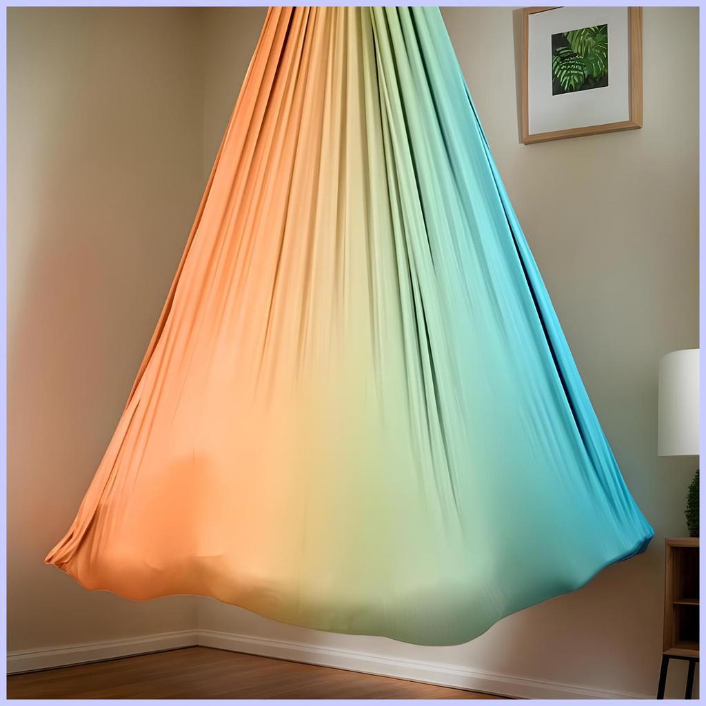 Indoor Sensory Swing Kids Hammock Swing Rocking Bed Foldable Gradient ...