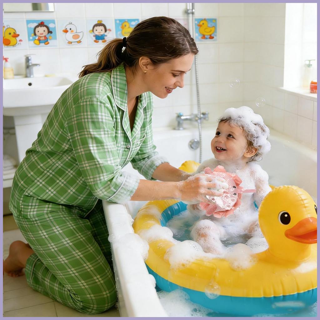 Bath Sponges for Kids Scrub Pouf Animal Shape Kids Sponge for Children ...