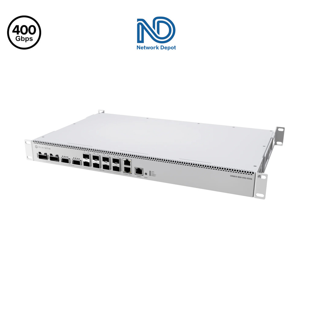 MikroTik CRS812 DDQ - 400Gbps Enterprise & ISP Switch with 2x 400G, 2x ...