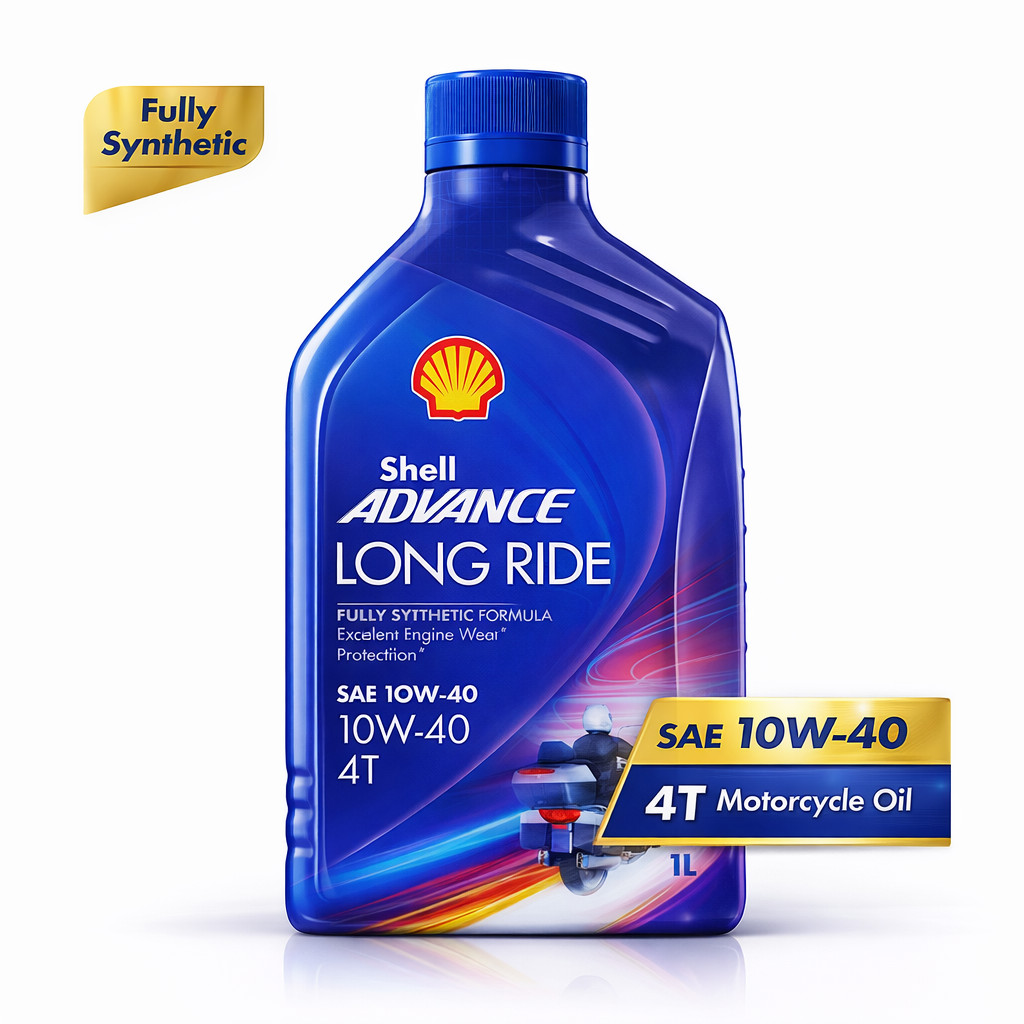 Shell Long Ride 10W-40 4T 1L Fully Synthetic Motorcycle Oil | Shopee ...