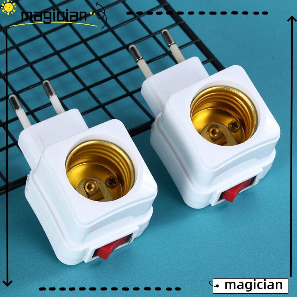 MAGICIAN 1/2Pcs Lamp Base, EU Plug Adapter Spiral Pattern Bulb Socket ...