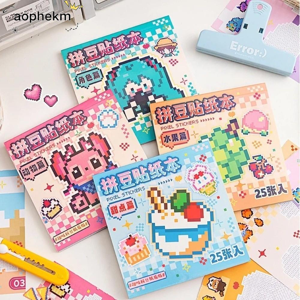 AOPHEKM Scenery Sticker Book, Cartoon Design Handmade Stacking Stickers ...